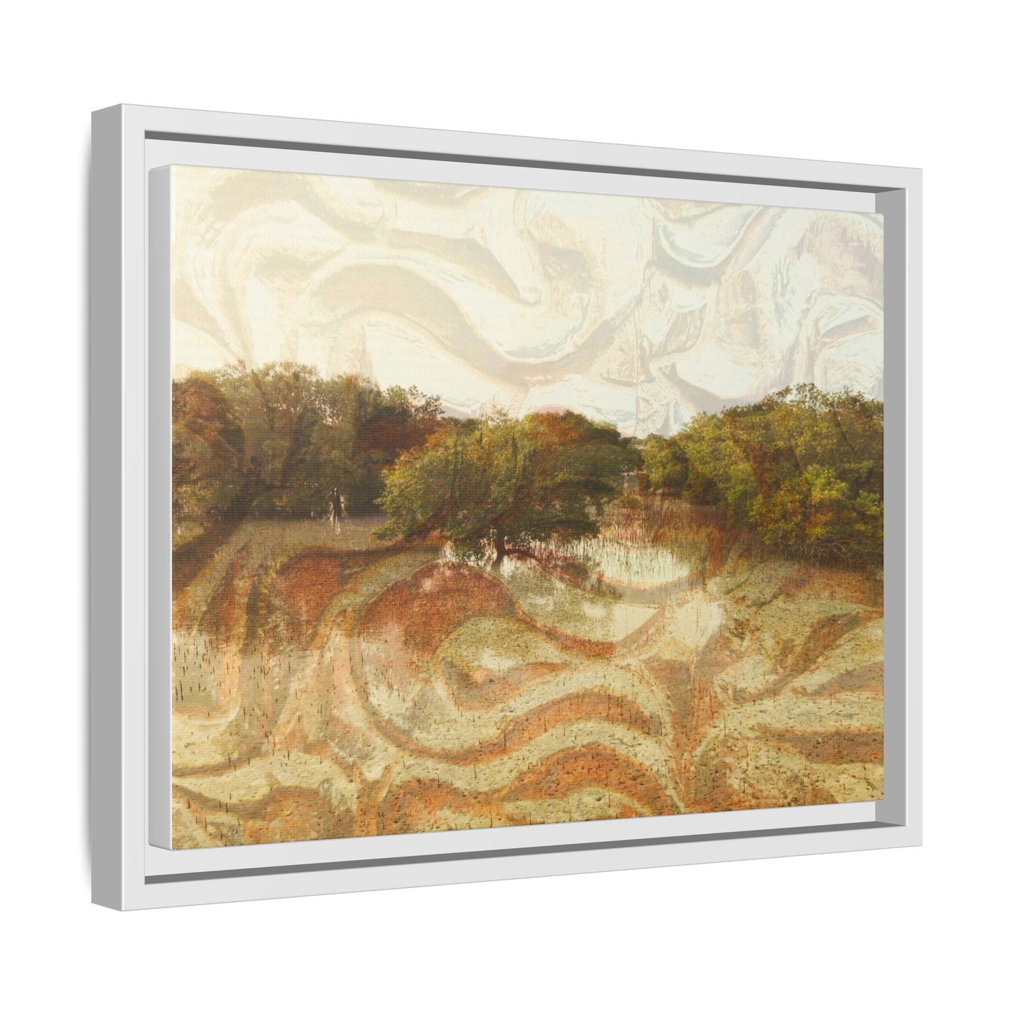 Serene Mangroves Framed Canvas Art