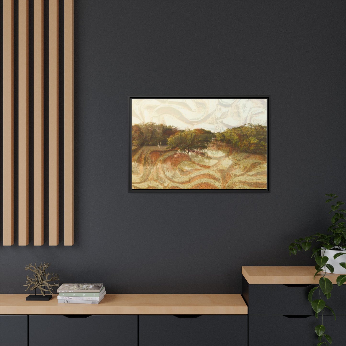 Serene Mangroves Framed Canvas Art