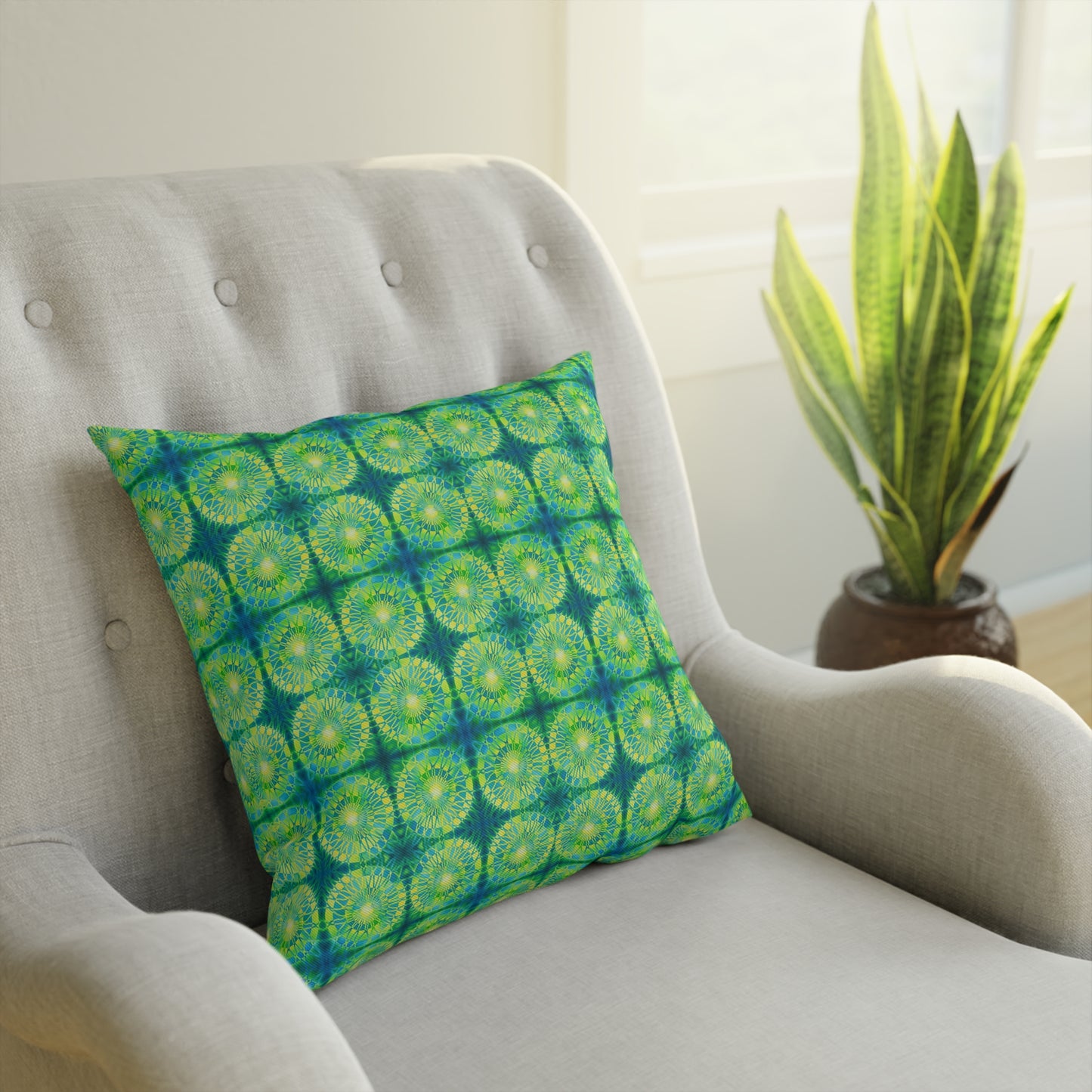 Safety Net Circles by Uta Feinstein Pillow
