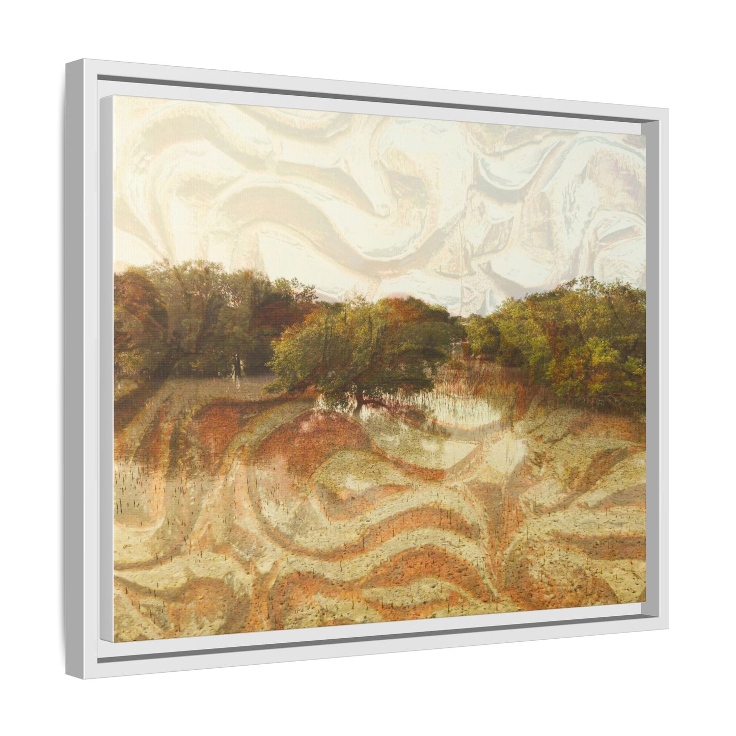 Serene Mangroves Framed Canvas Art