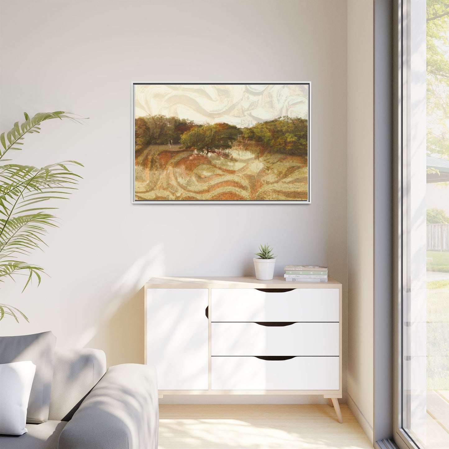 Serene Mangroves Framed Canvas Art