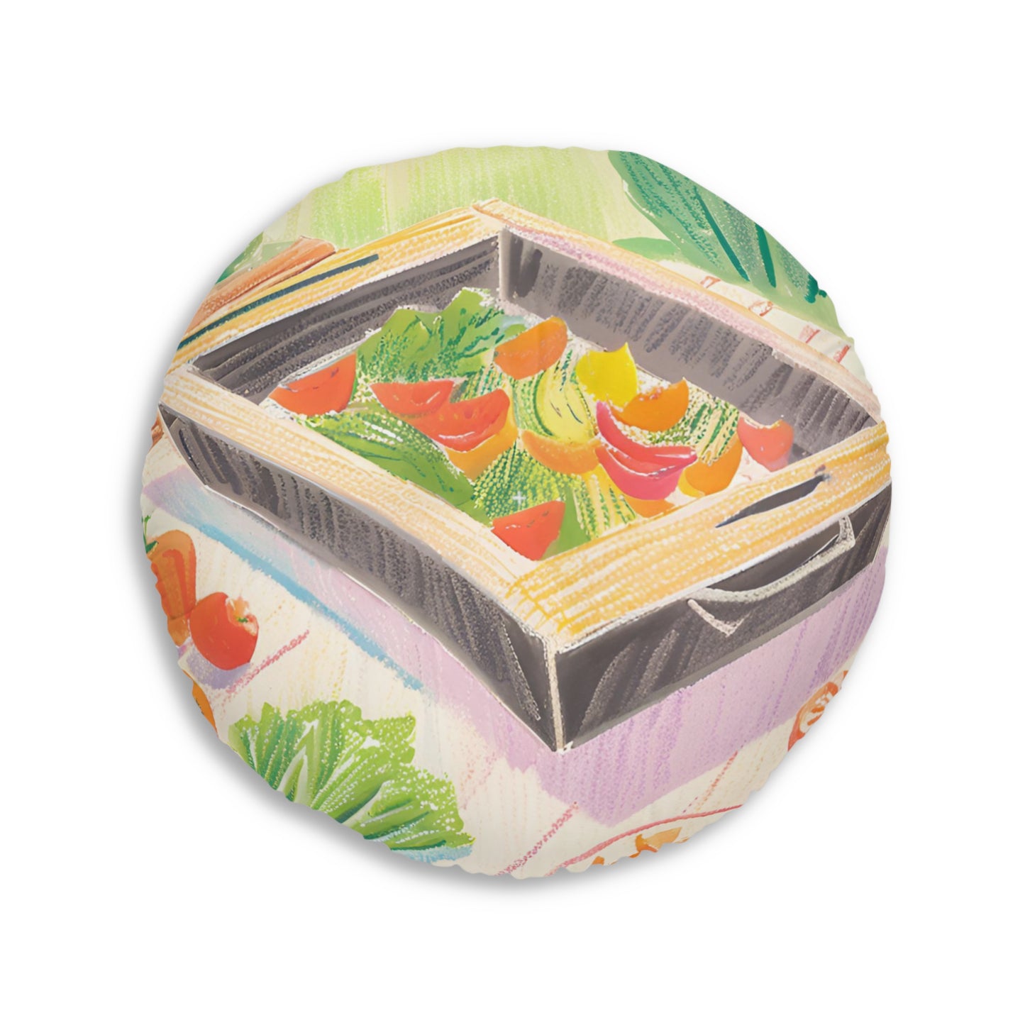 Food Tufted Floor Pillow