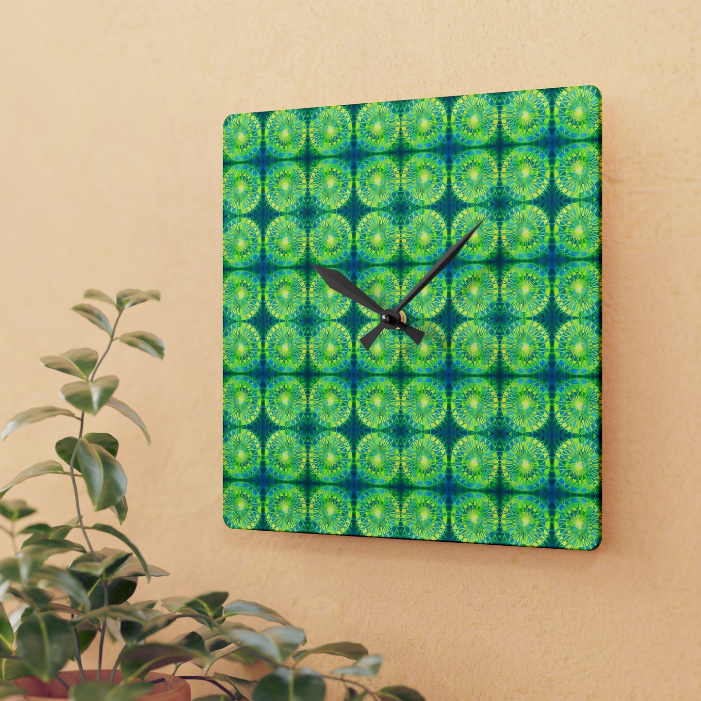 Safety Net Circles by Uta Feinstein Wall Clock