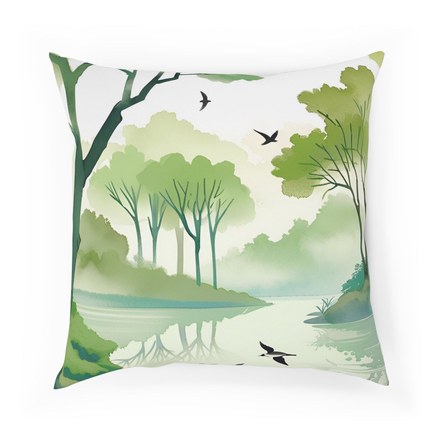 Tree Lake Eco-Friendly Pillow