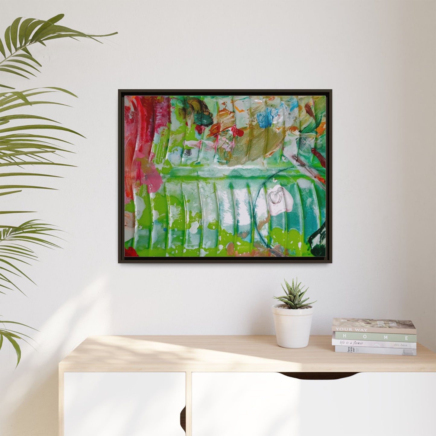 'A Mix of Life' Framed Canvas Art