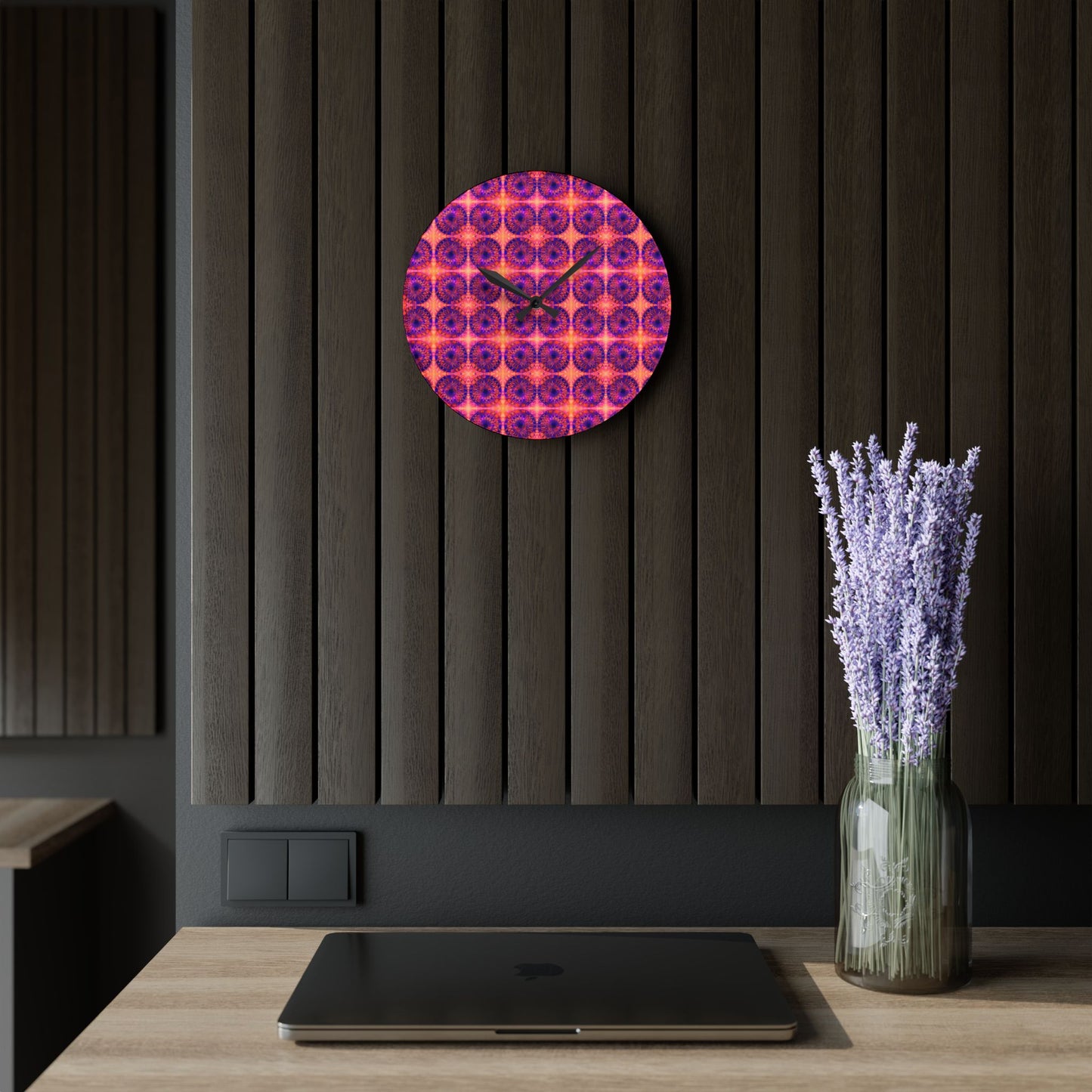 Net Circles by Uta Feinstein Wall Clock