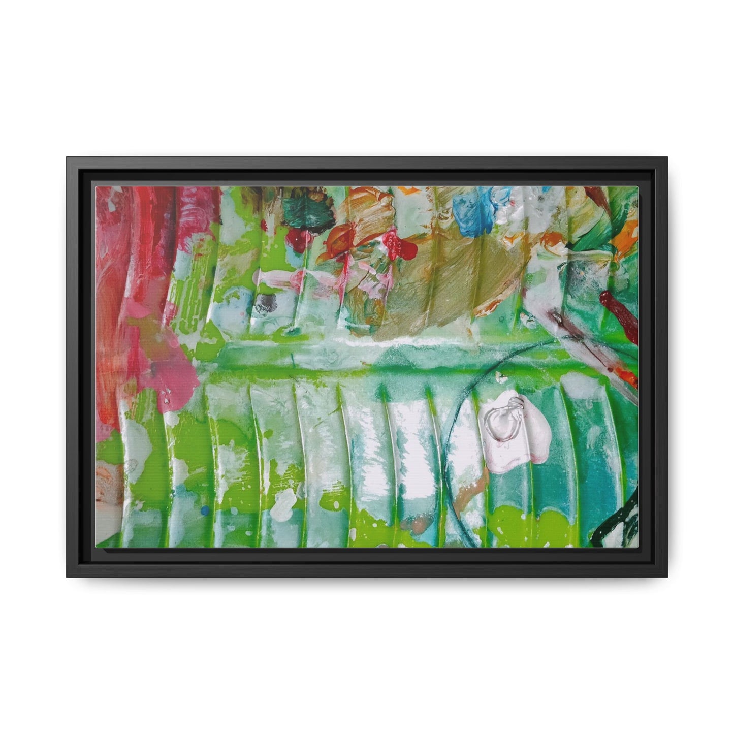 'A Mix of Life' Framed Canvas Art