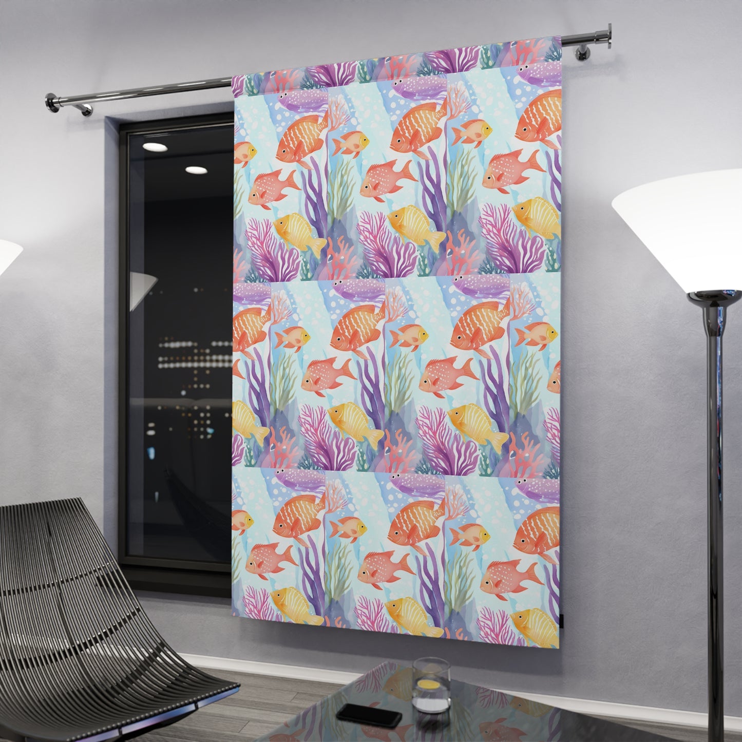 Coral Reef Window Curtain (1 Piece)
