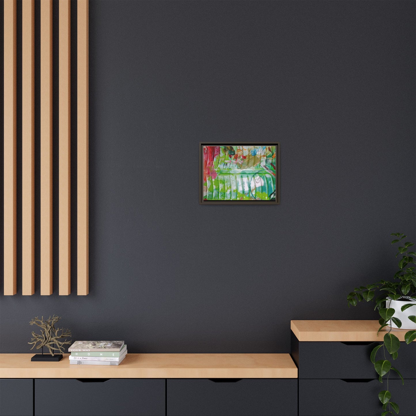 'A Mix of Life' Framed Canvas Art