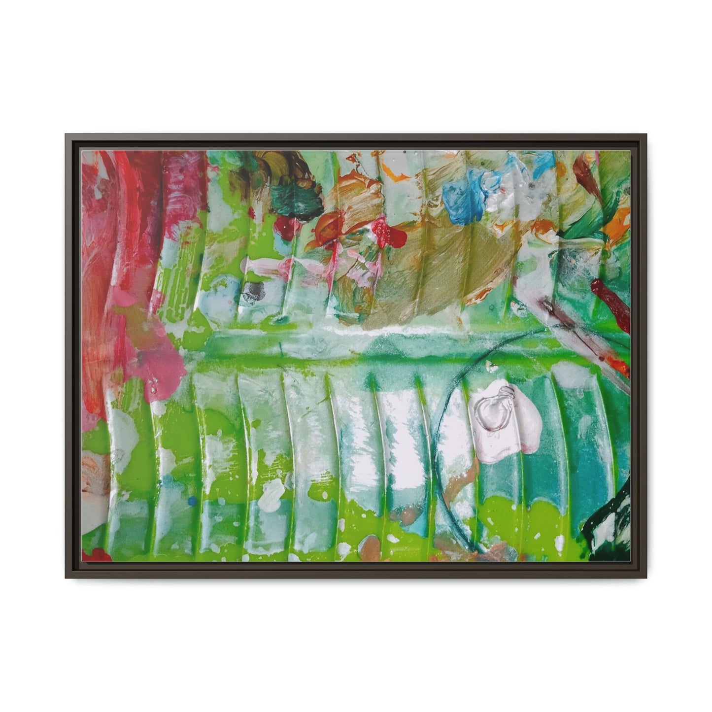 'A Mix of Life' Framed Canvas Art