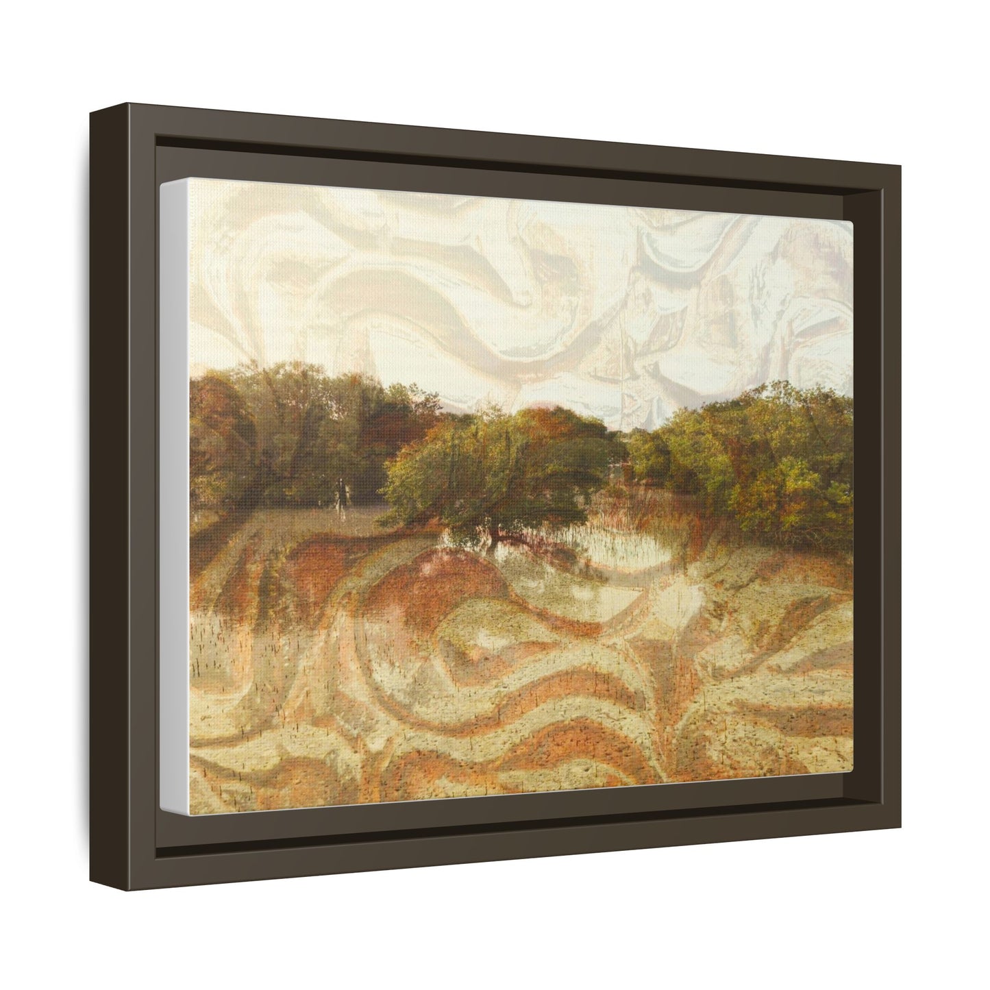 Serene Mangroves Framed Canvas Art