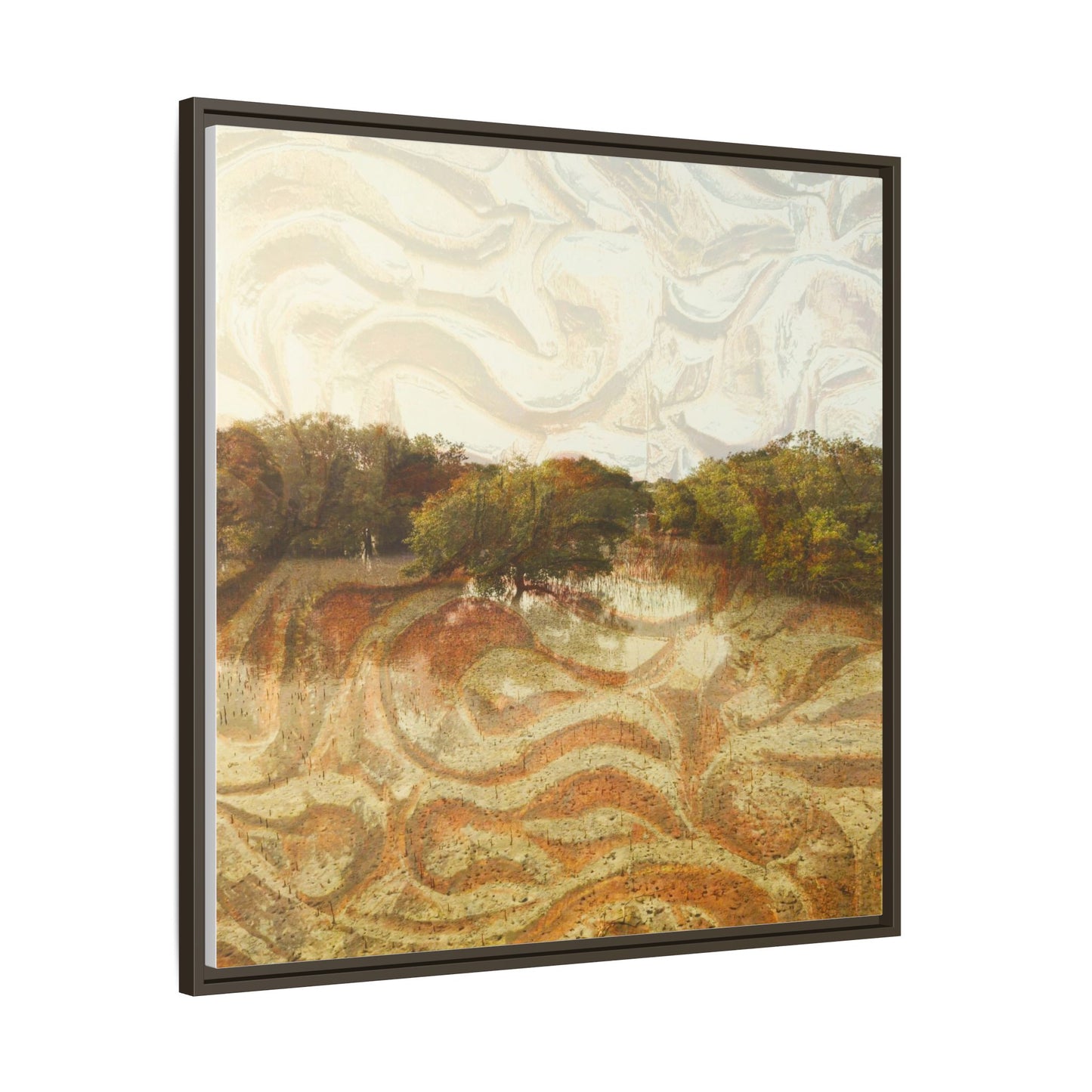 Serene Mangroves Framed Canvas Art