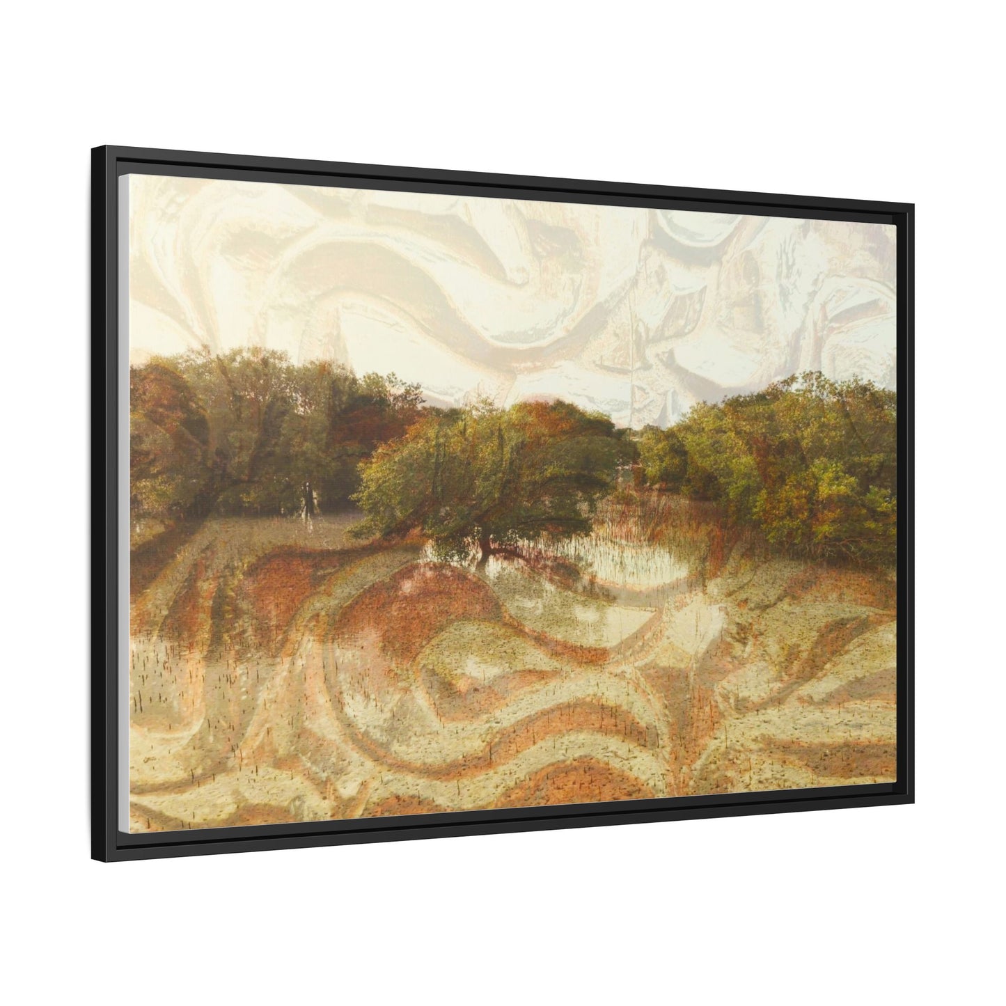 Serene Mangroves Framed Canvas Art
