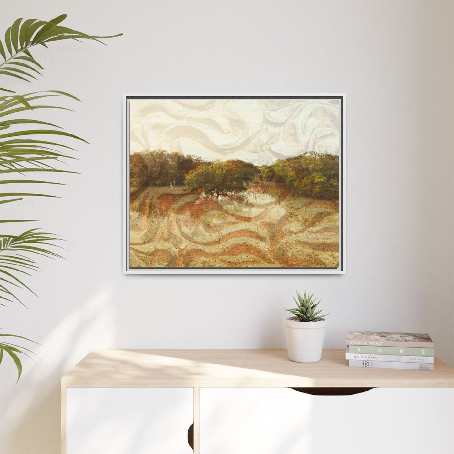 Serene Mangroves Framed Canvas Art