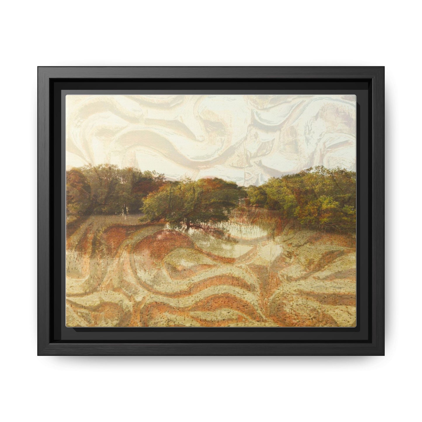 Serene Mangroves Framed Canvas Art