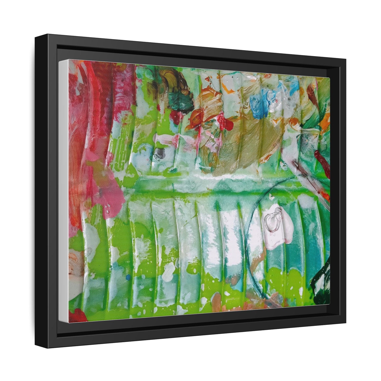 'A Mix of Life' Framed Canvas Art