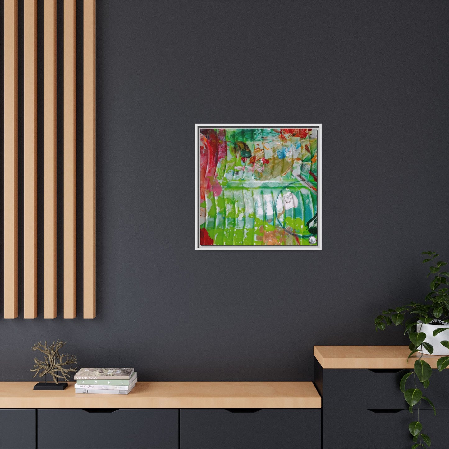'A Mix of Life' Framed Canvas Art