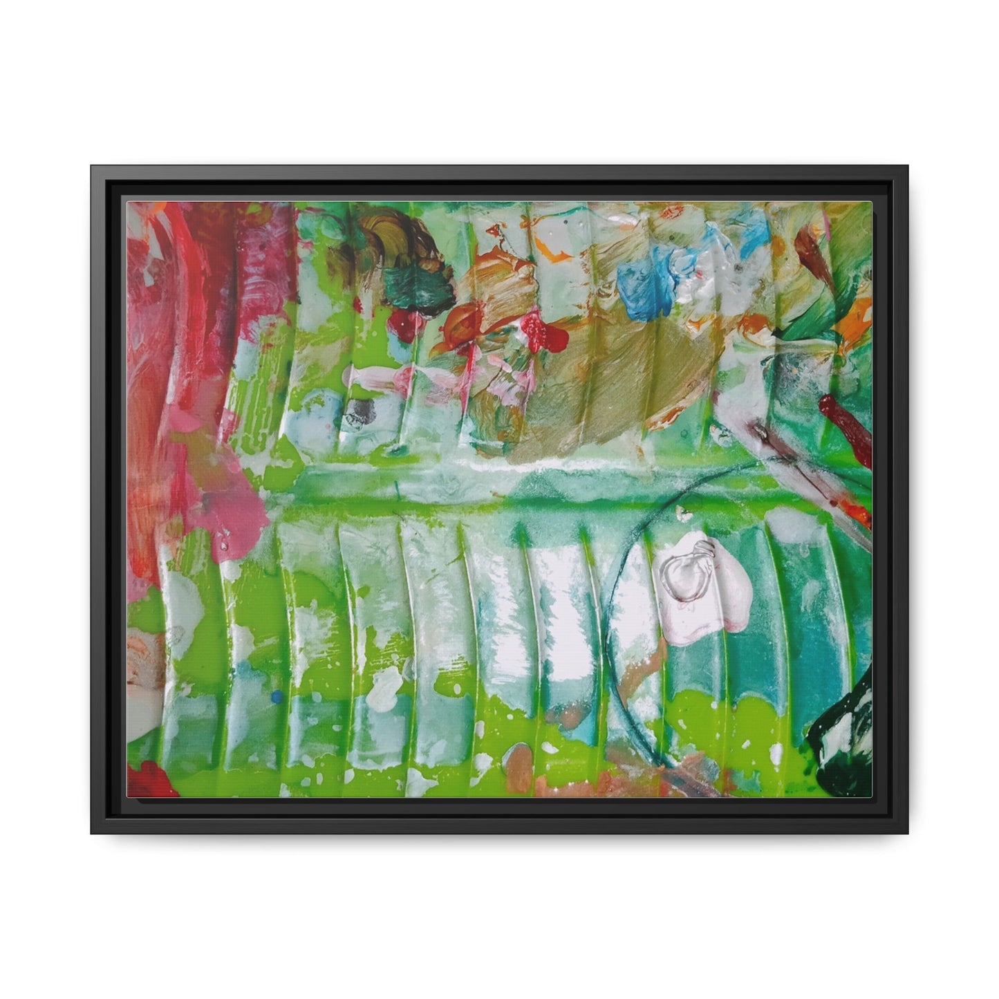 'A Mix of Life' Framed Canvas Art