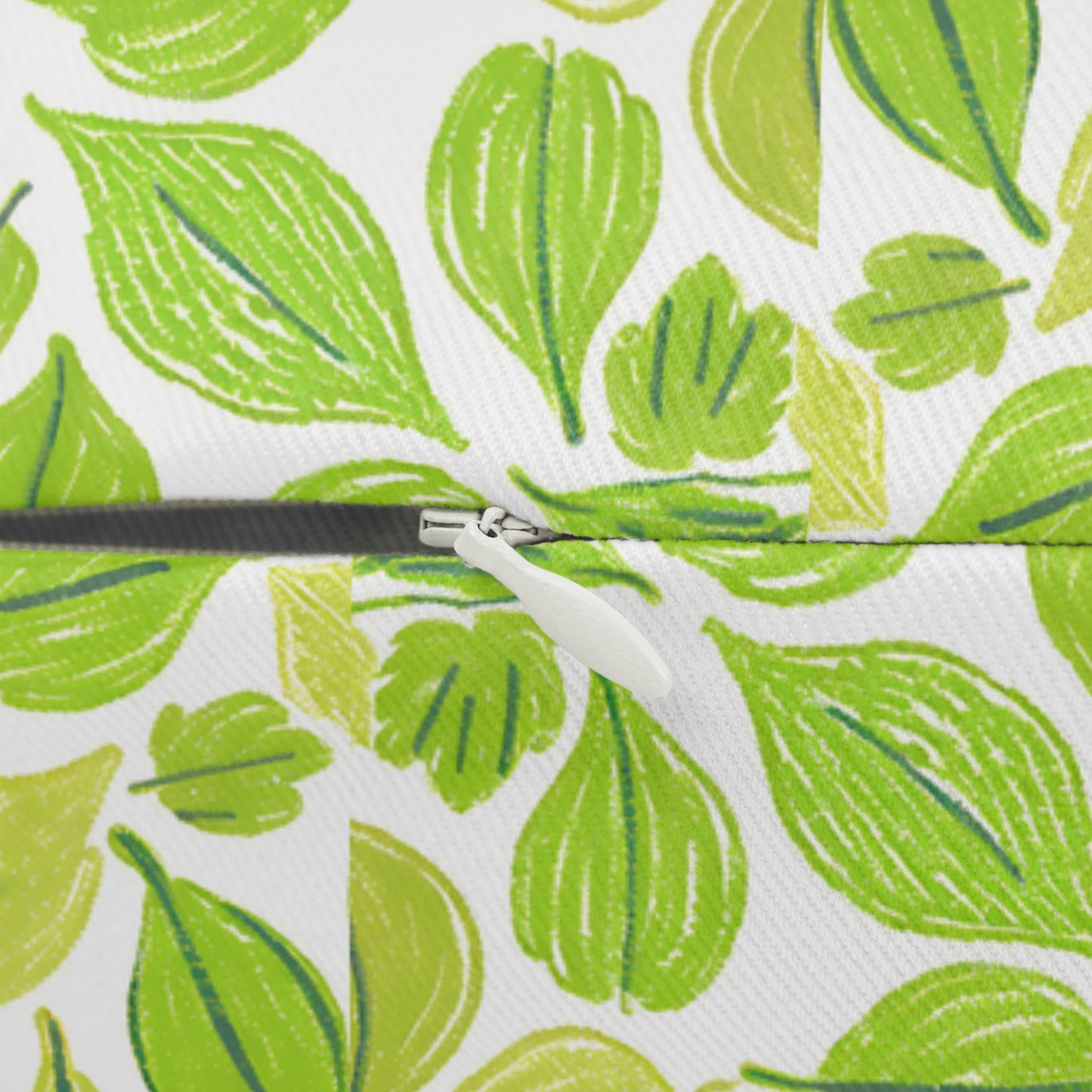 Vibrant Green Leaf Lumbar Pillow - Nature-Inspired Home Decor