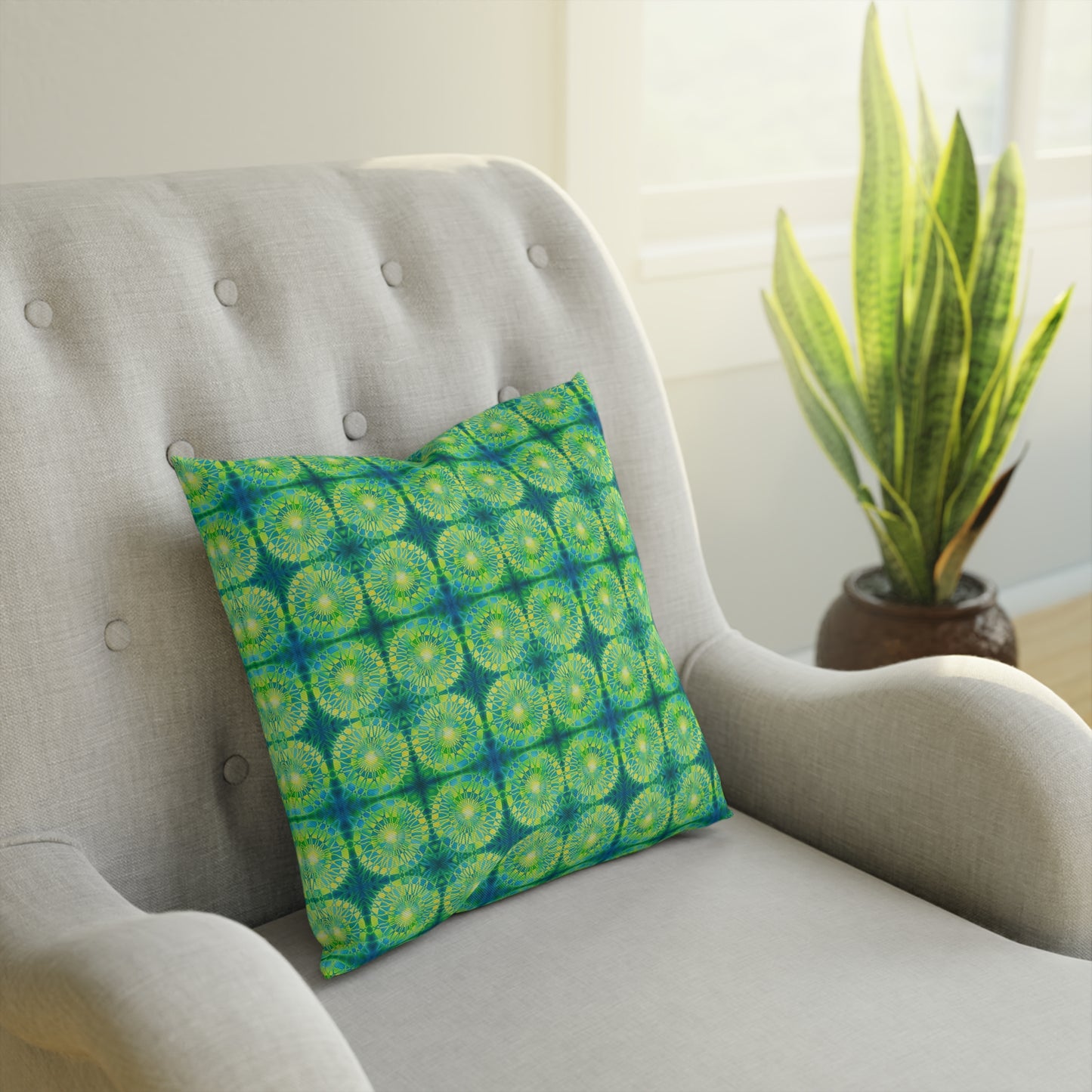 Safety Net Circles by Uta Feinstein Pillow