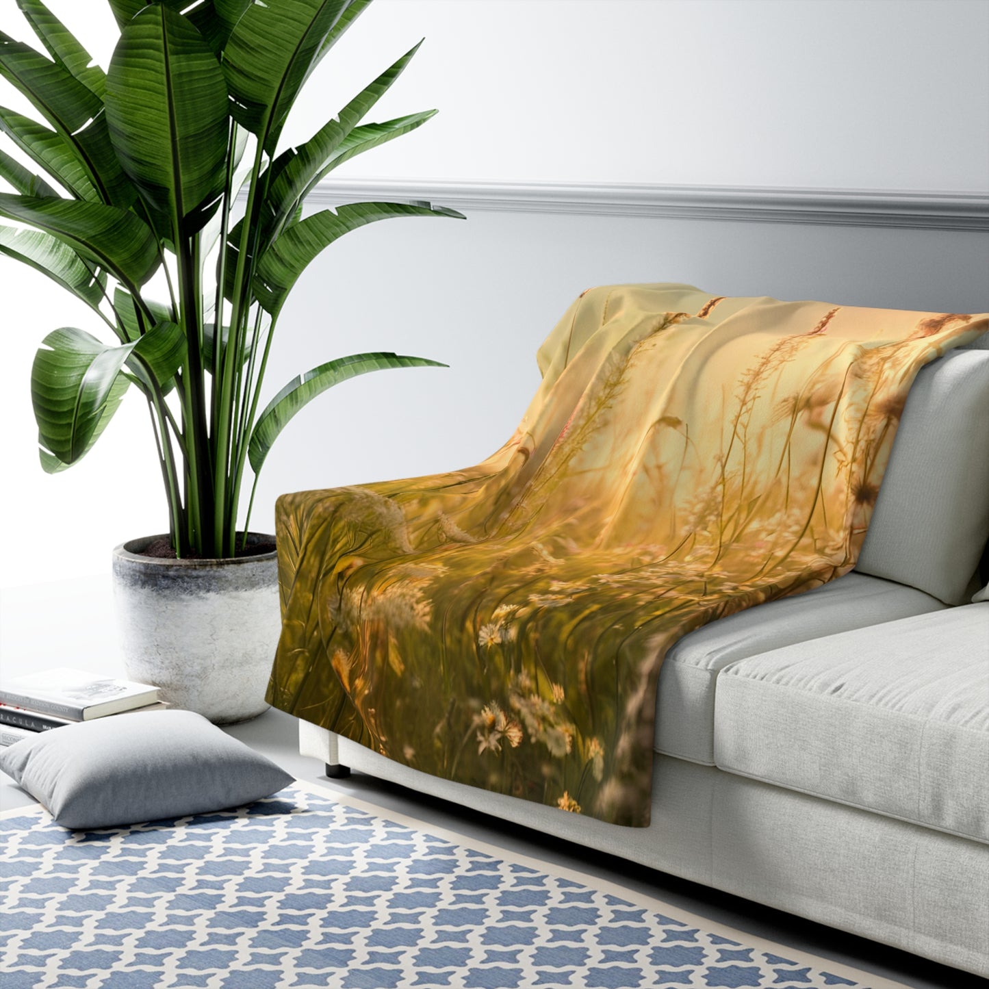 Meadow Sherpa Fleece Blanket