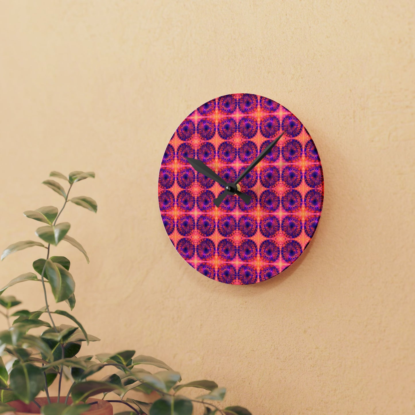 Net Circles by Uta Feinstein Wall Clock