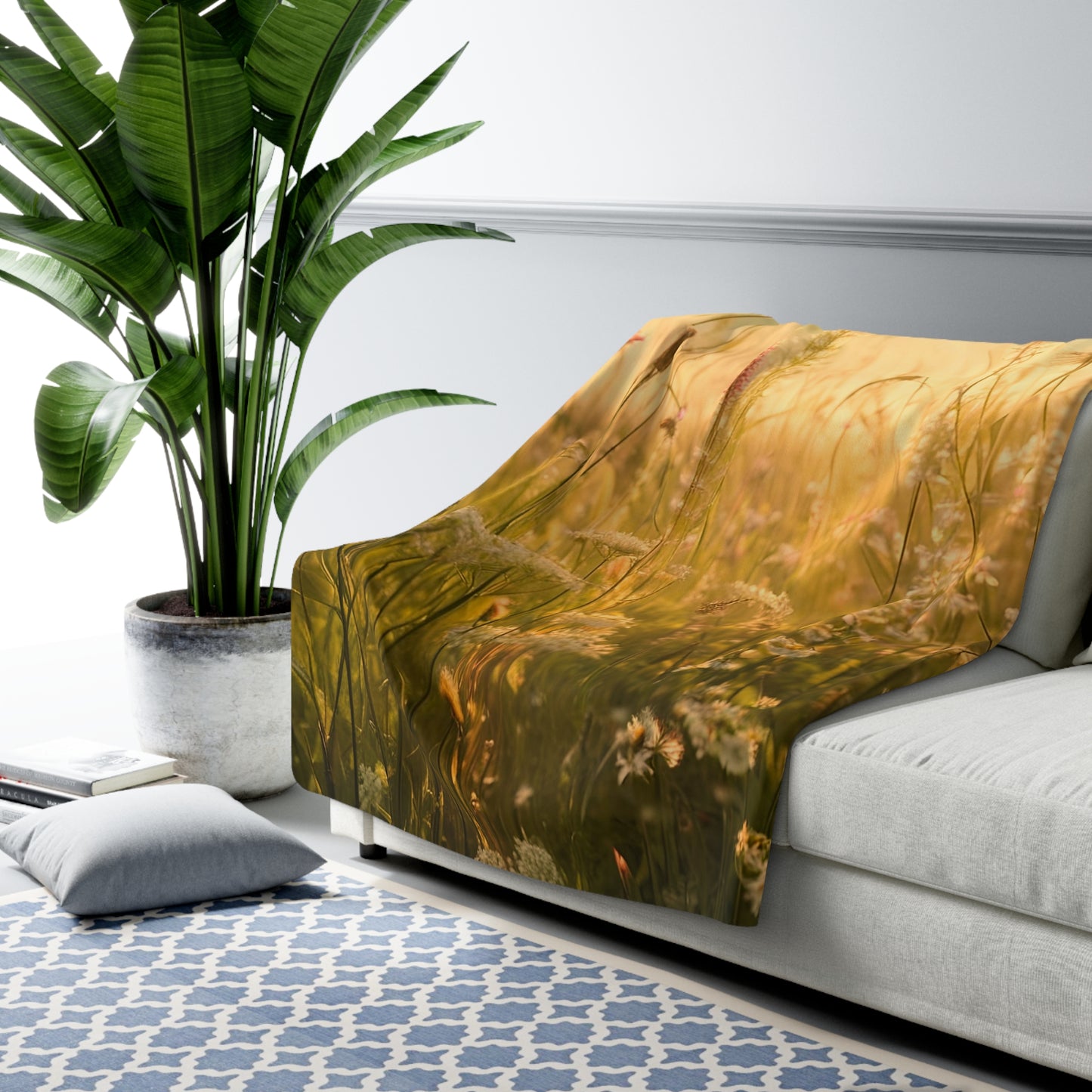Meadow Sherpa Fleece Blanket