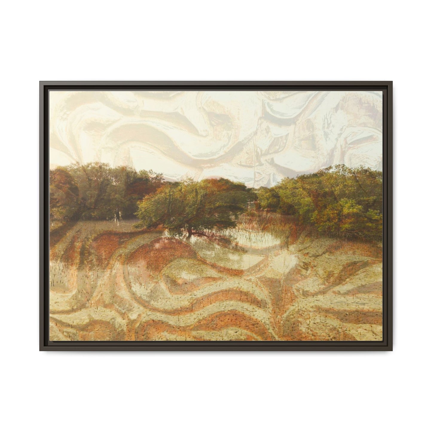 Serene Mangroves Framed Canvas Art