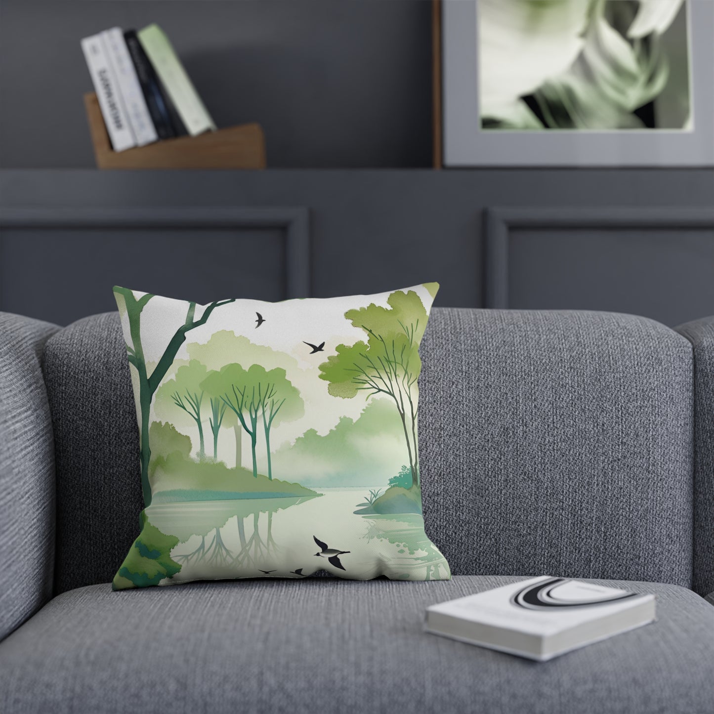 Tree Lake Eco-Friendly Pillow