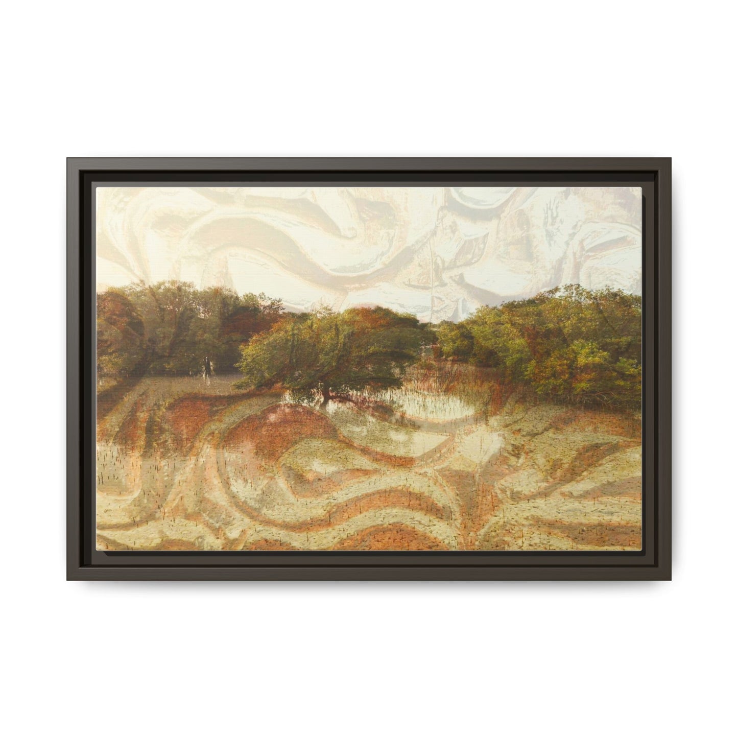 Serene Mangroves Framed Canvas Art