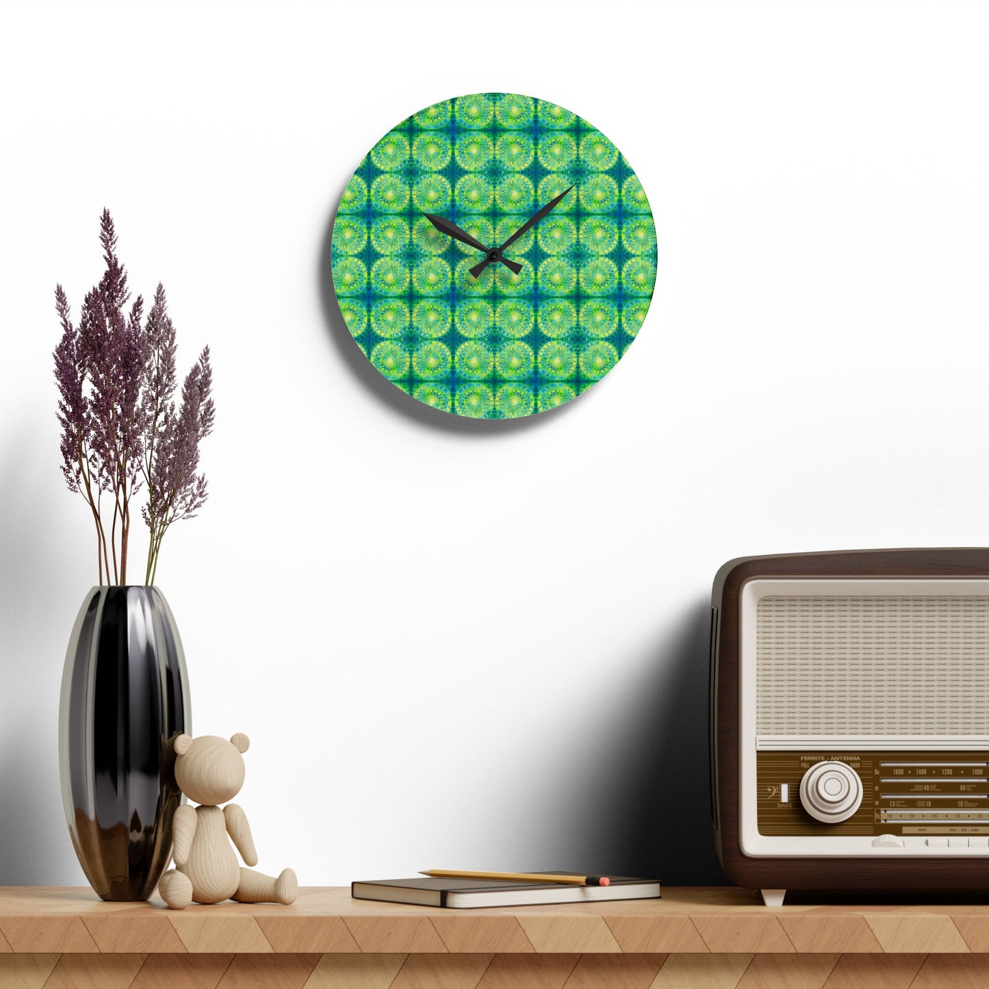 Safety Net Circles by Uta Feinstein Wall Clock
