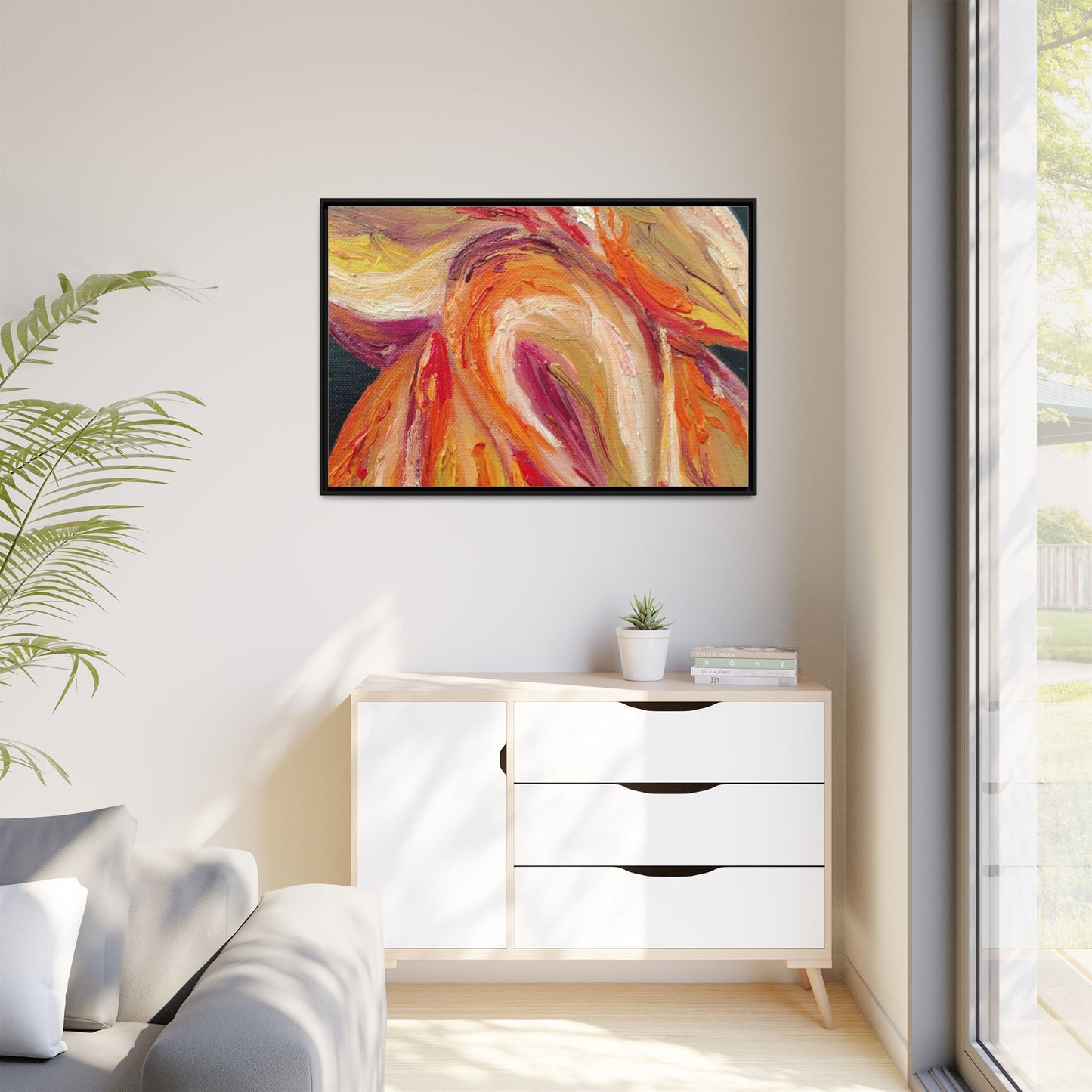 Dramatic Awakening Framed Canvas Art