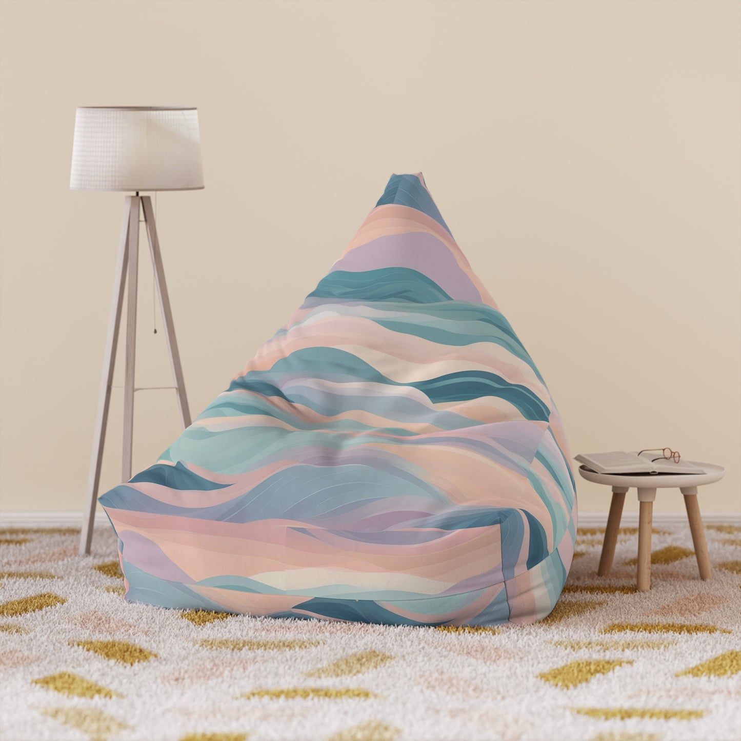 Serenity Wave Bean Bag Chair Cover