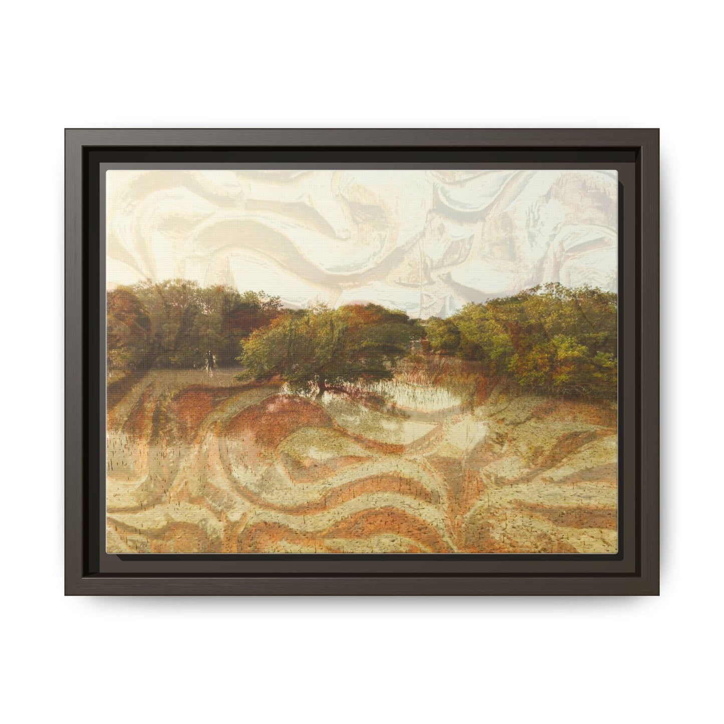 Serene Mangroves Framed Canvas Art