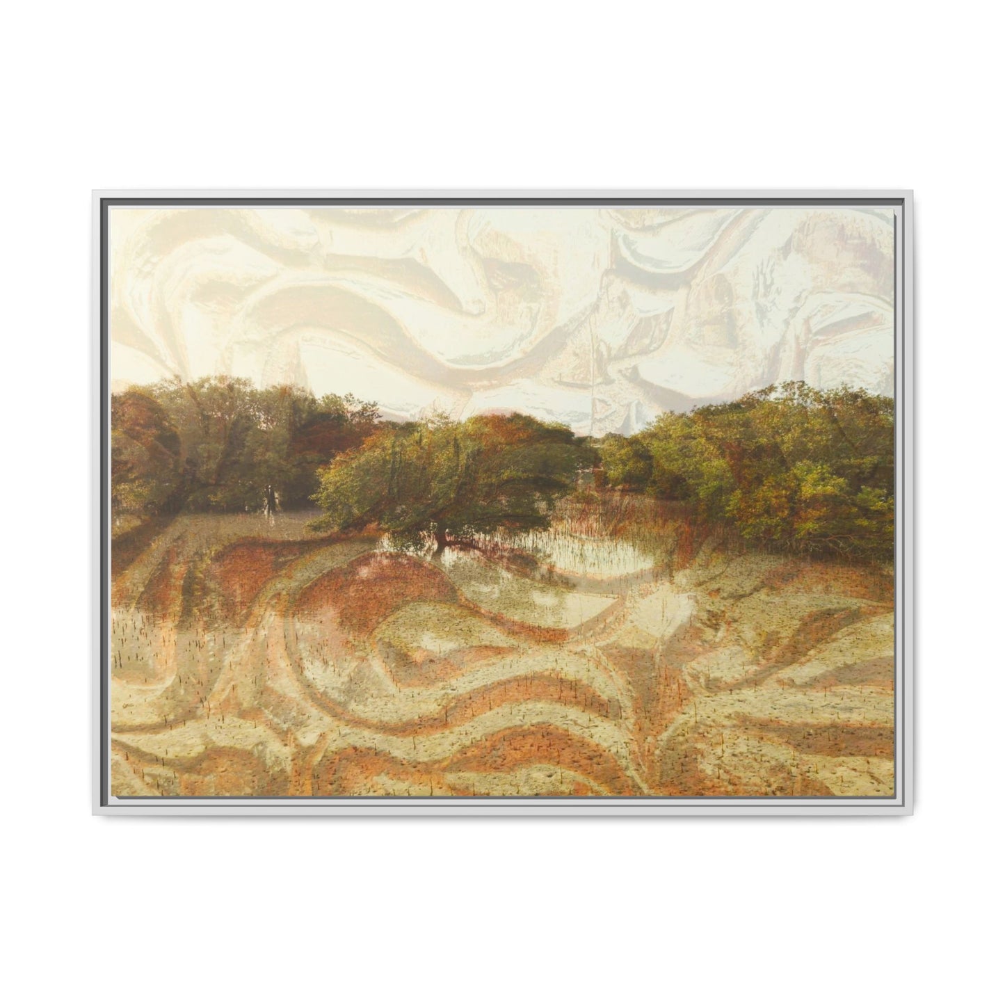 Serene Mangroves Framed Canvas Art
