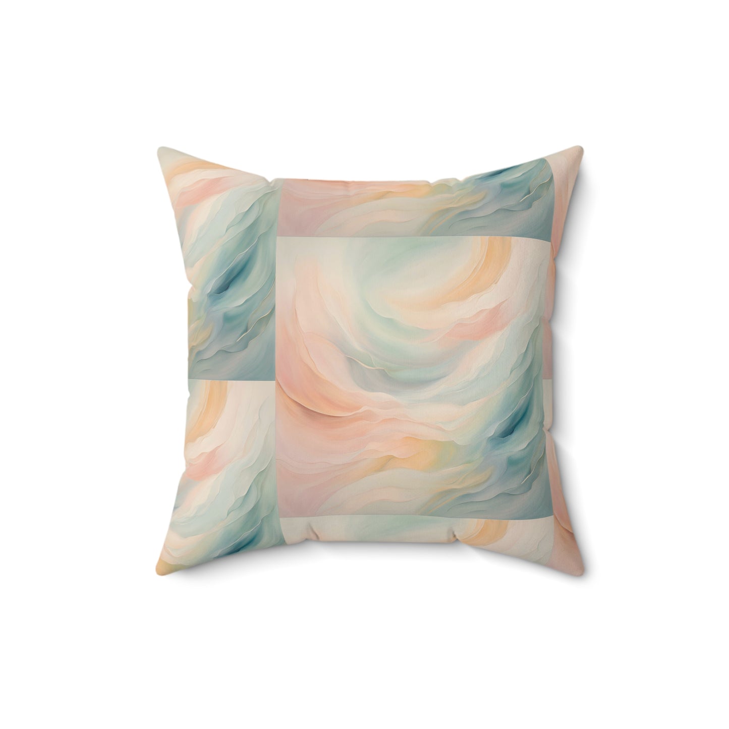 Ethereal Waves Faux Suede Square Pillow