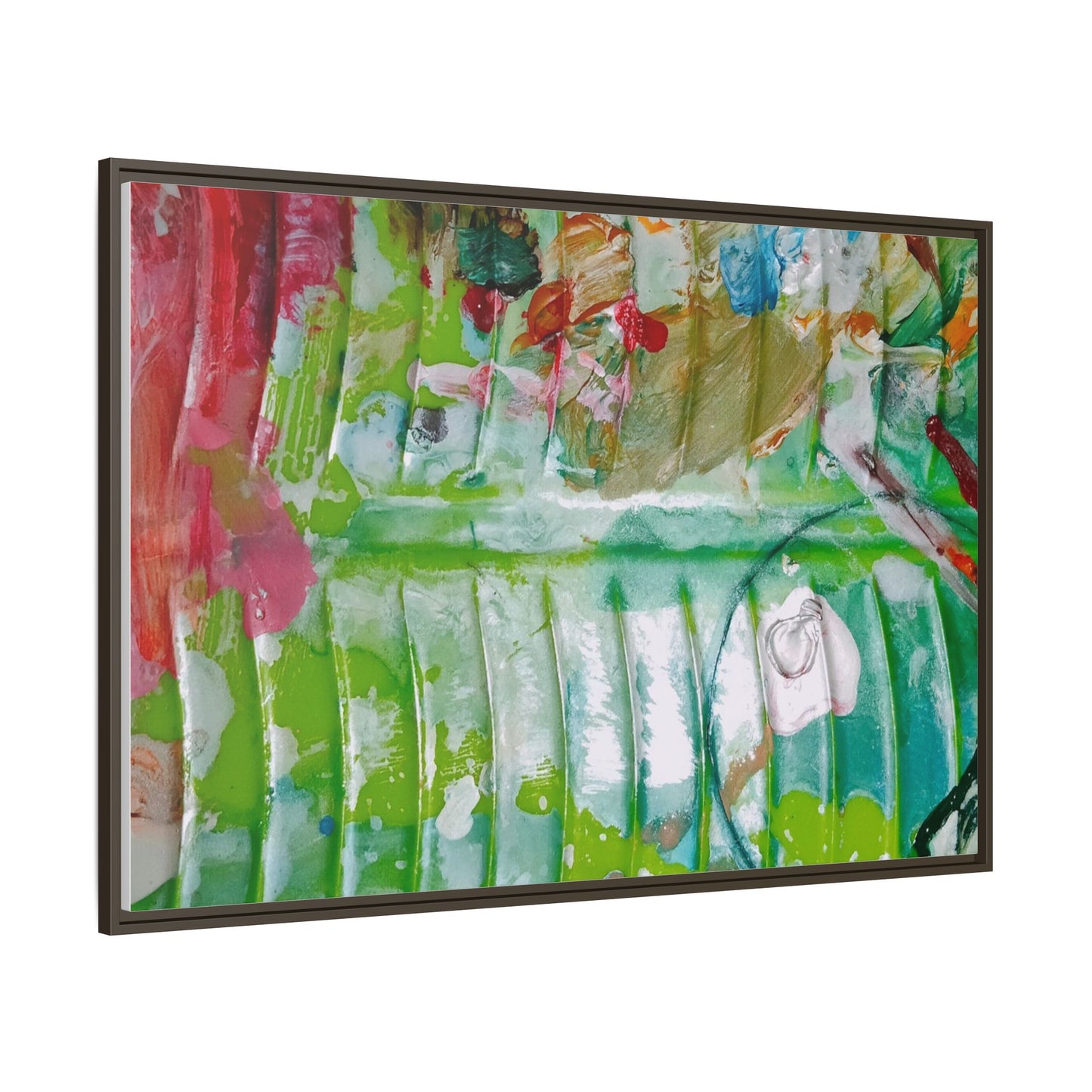 'A Mix of Life' Framed Canvas Art