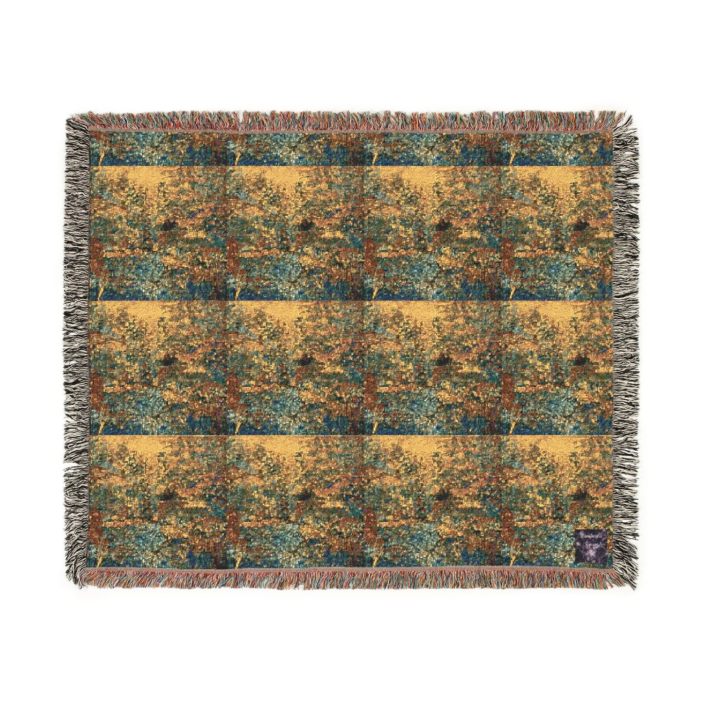 'Greens' by Julie Fejer 100% Cotton Cozy Blanket