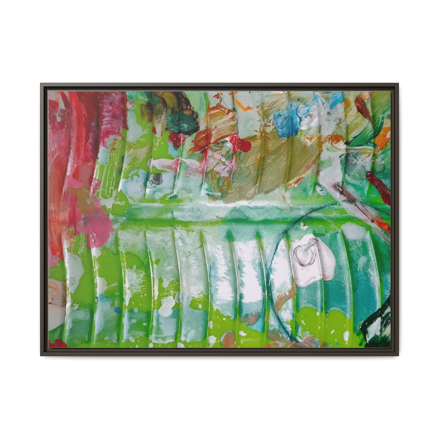 'A Mix of Life' Framed Canvas Art