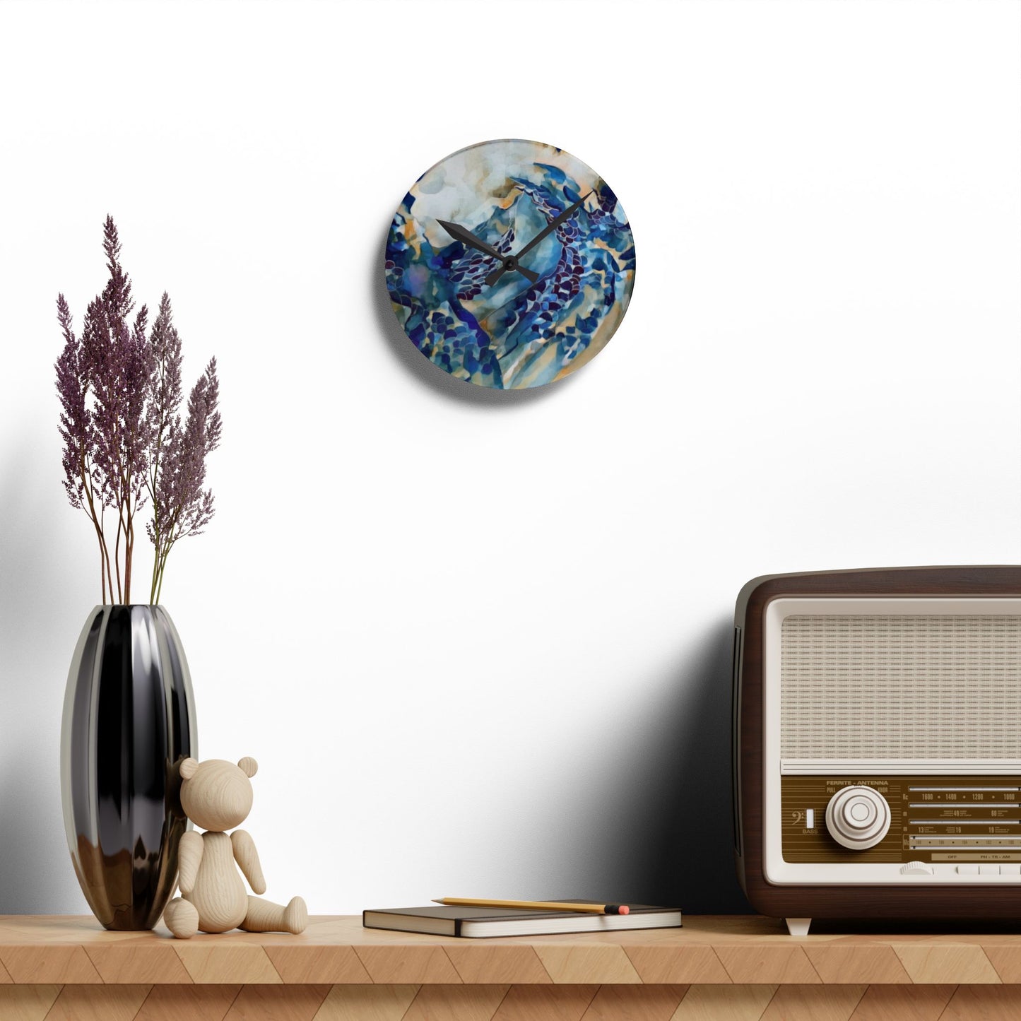Liminal Light 1 by Helena Barbagelata Wall Clock
