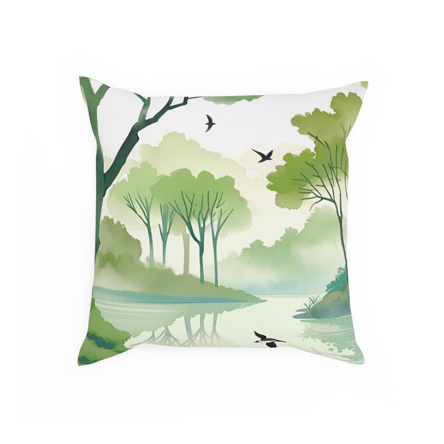 Tree Lake Eco-Friendly Pillow