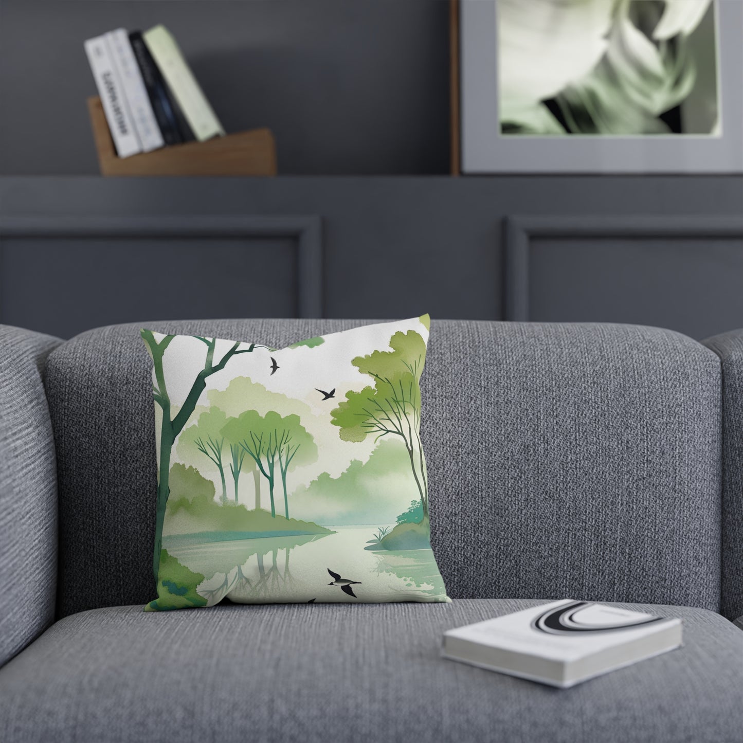 Tree Lake Eco-Friendly Pillow