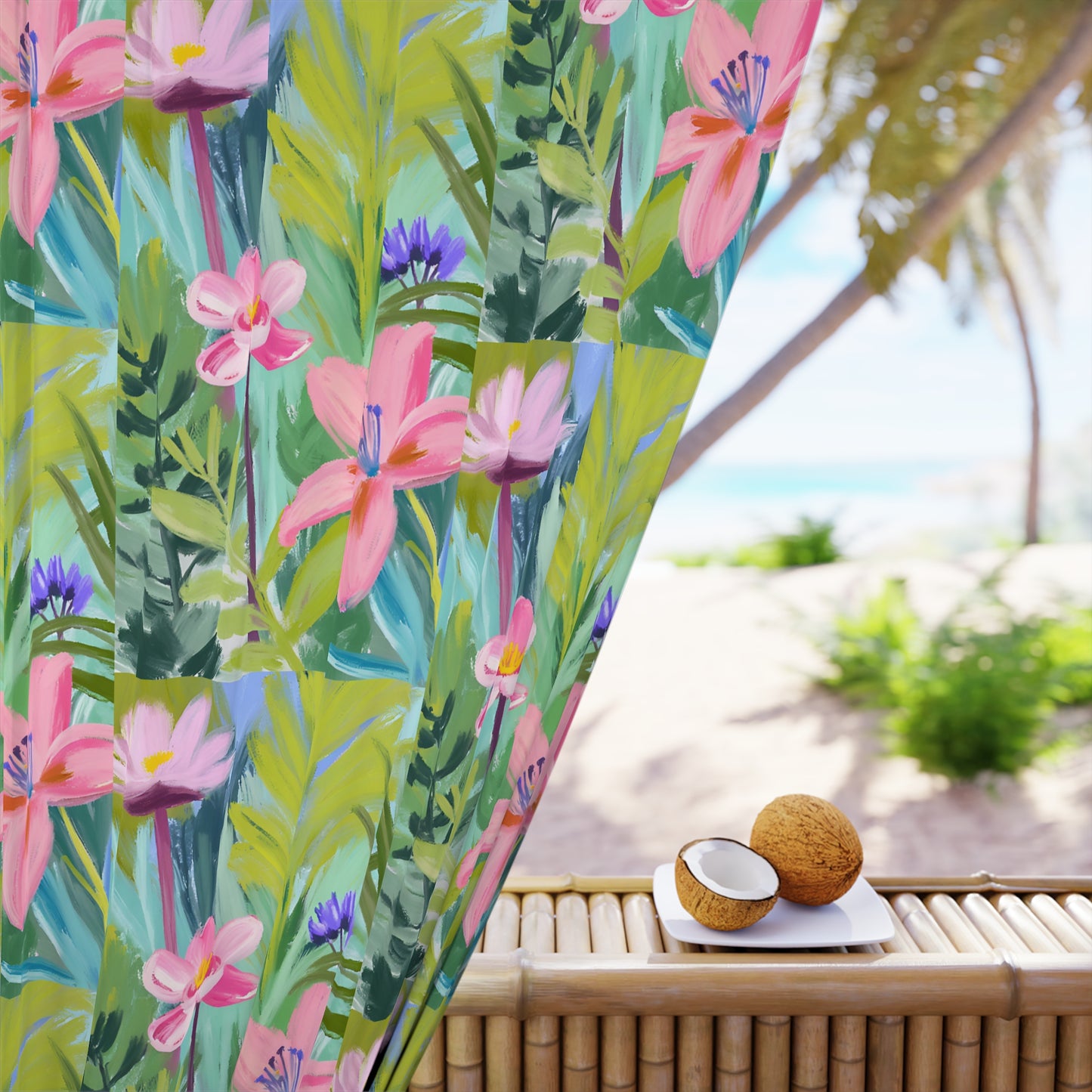 Flowers Window Curtain (1 Piece)