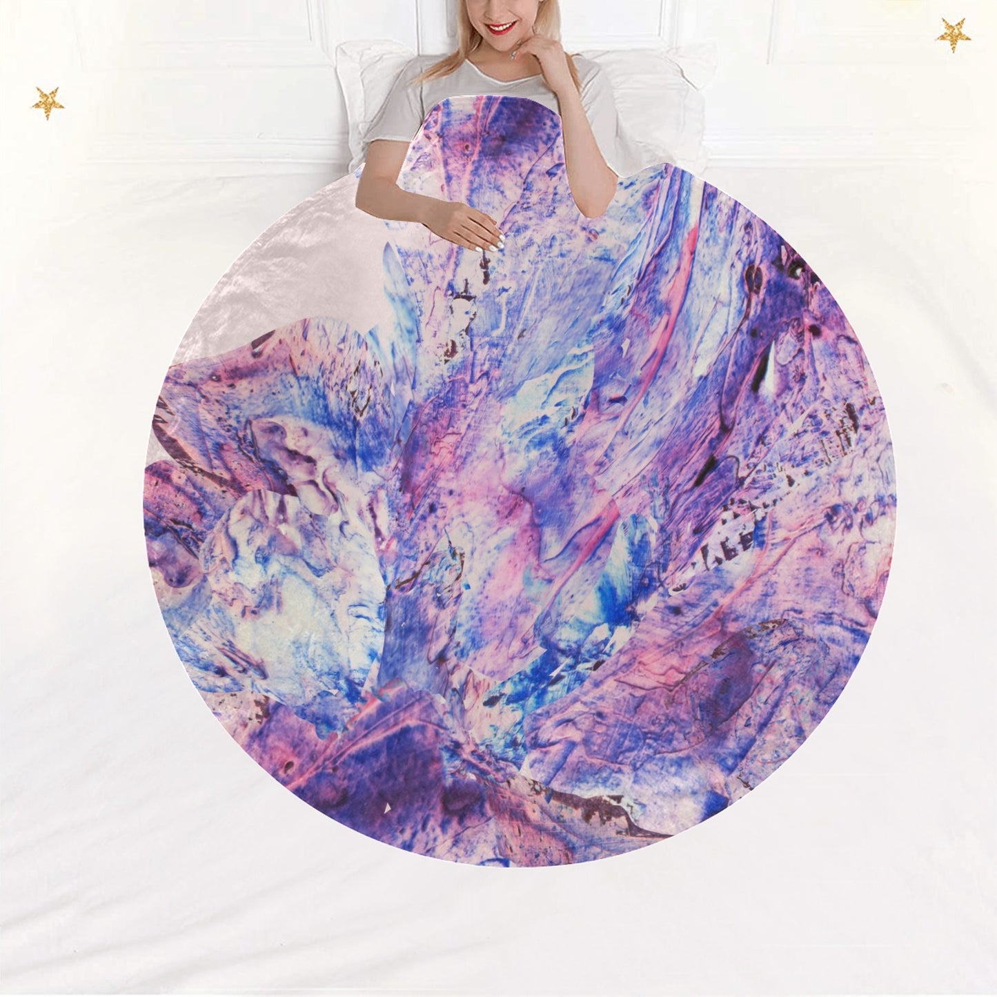 Butterfly by Lu Meng Circular Ultra-Soft Micro Fleece