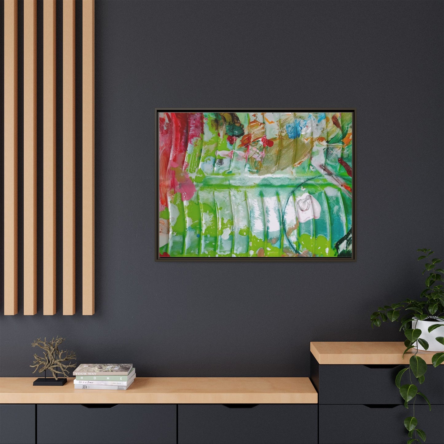 'A Mix of Life' Framed Canvas Art