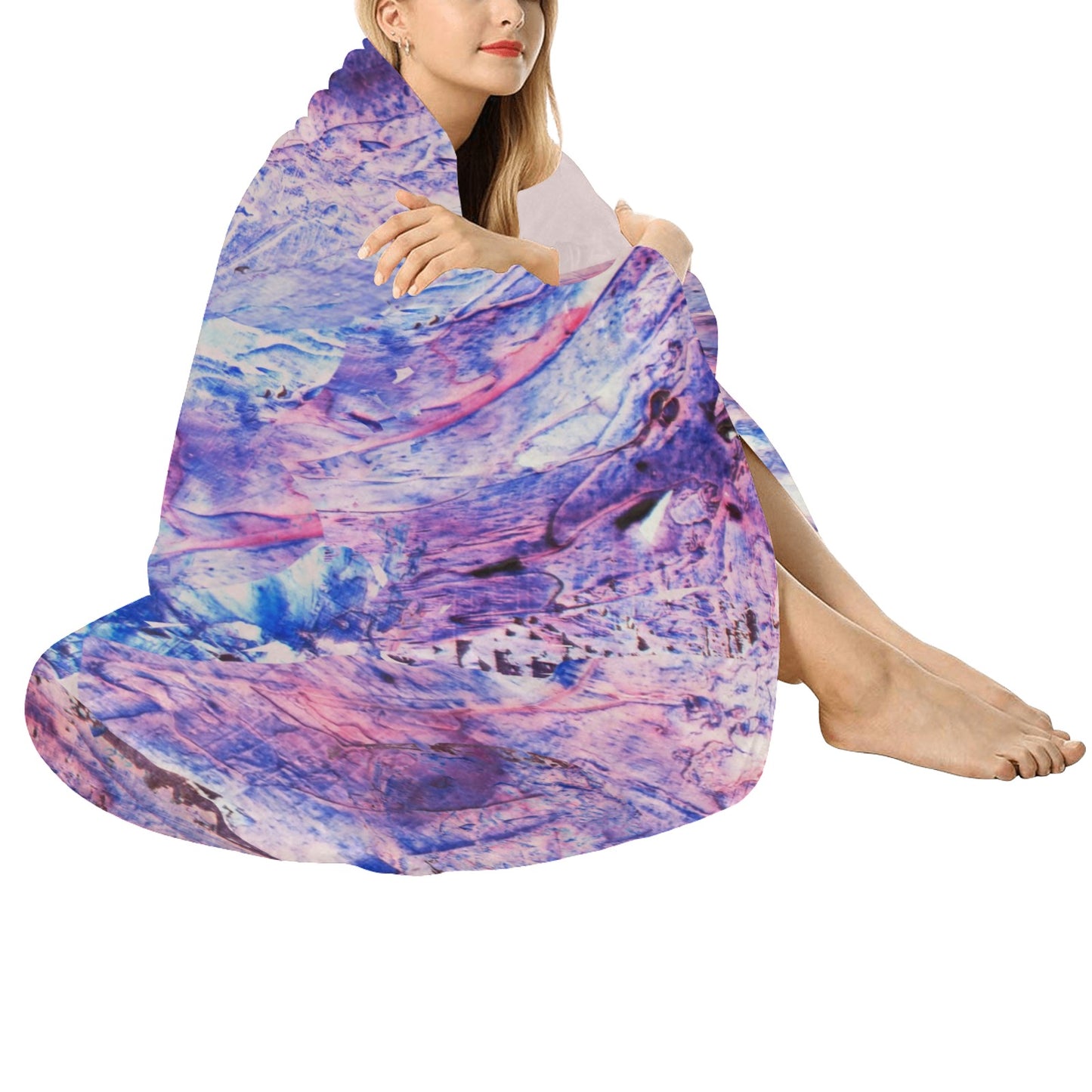 Butterfly by Lu Meng Circular Ultra-Soft Micro Fleece