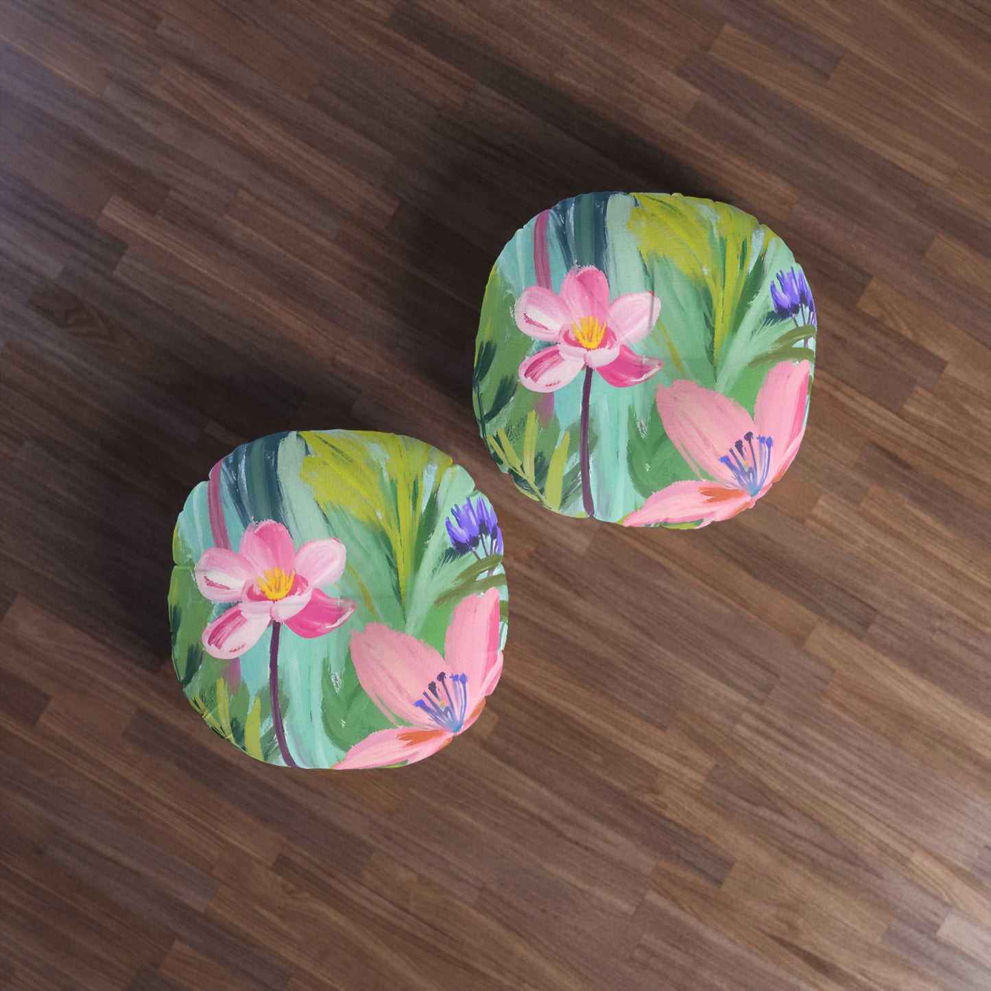 Flowers Tufted Floor Pillow