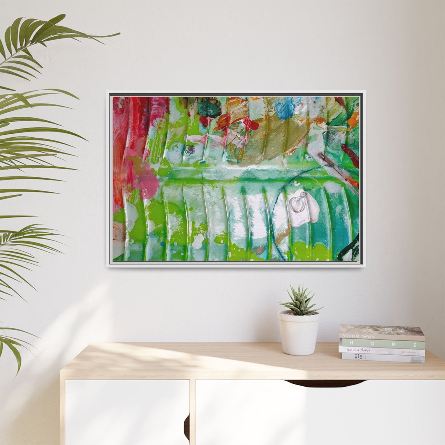 'A Mix of Life' Framed Canvas Art