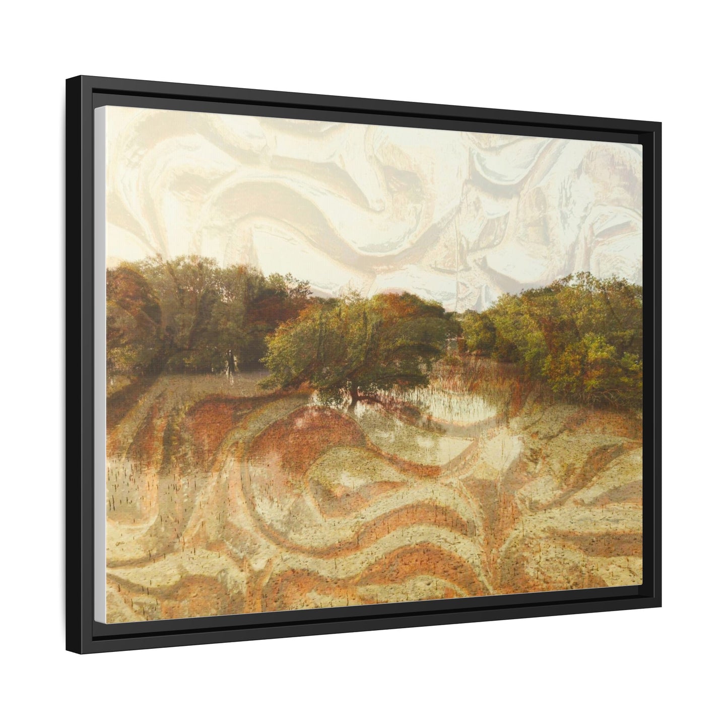 Serene Mangroves Framed Canvas Art