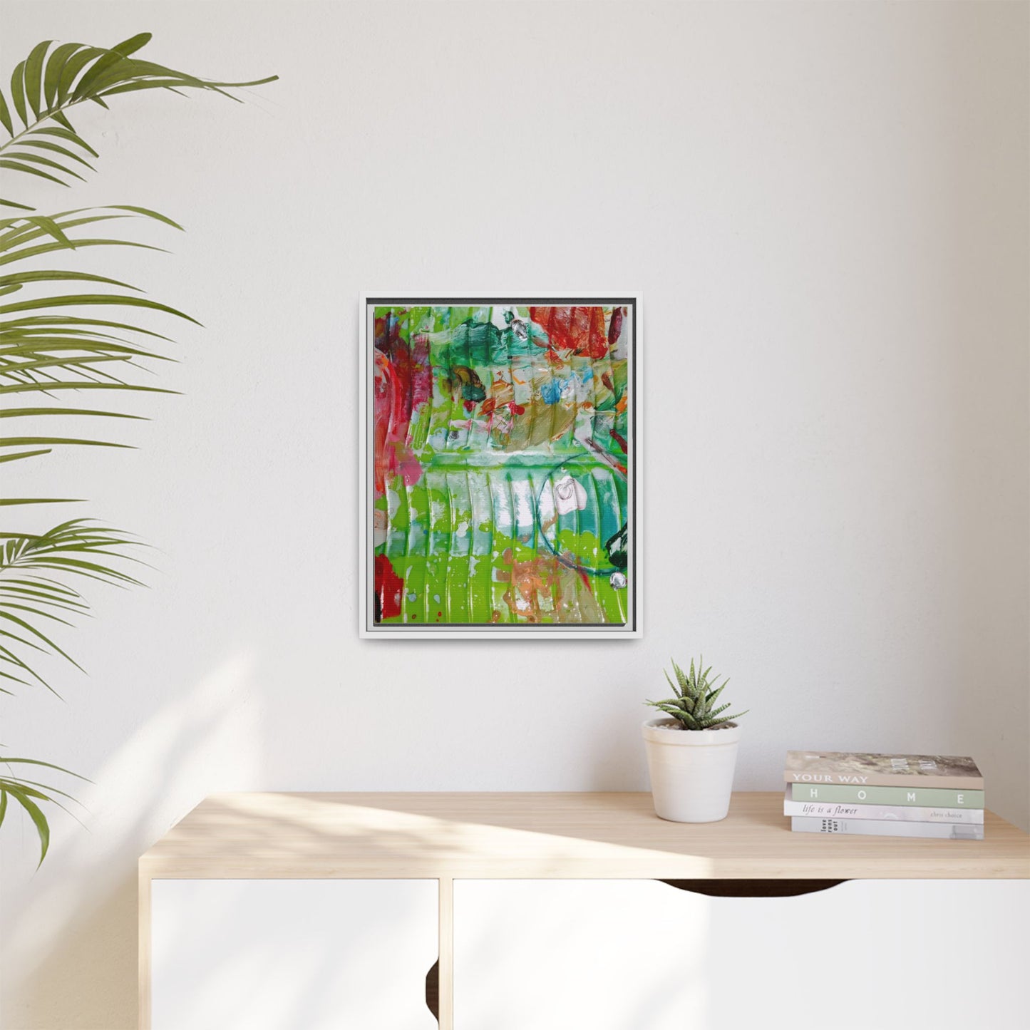 'A Mix of Life' Framed Canvas Art